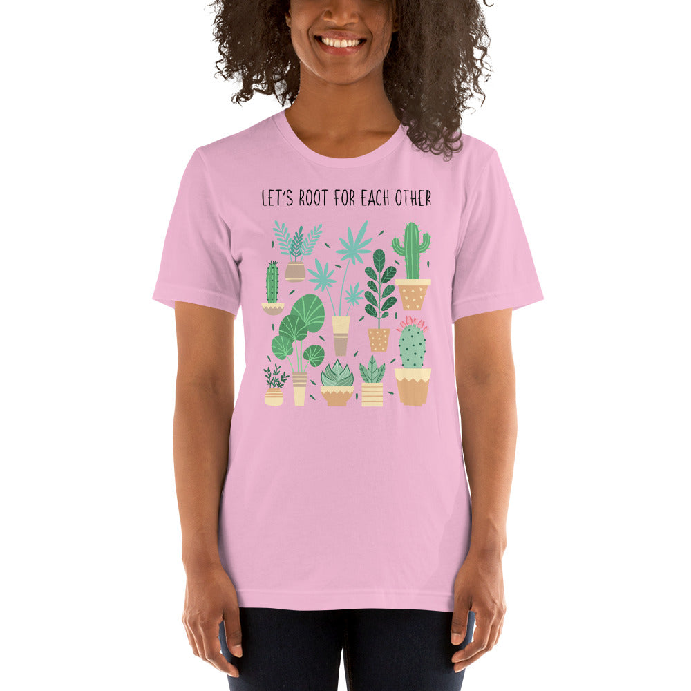T-Shirt - Let's Root For Each Other – Backyard Blooming