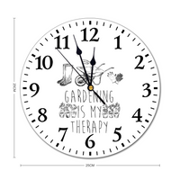 Wall Clock - Gardening Is My Therapy