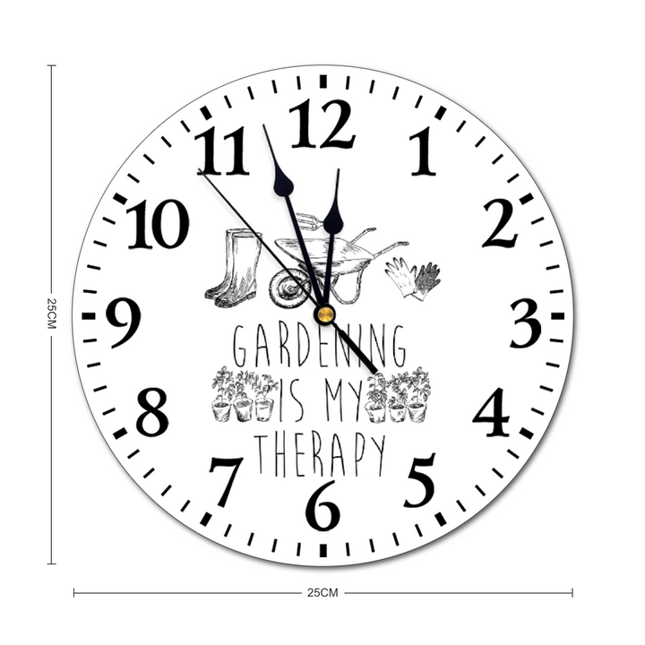 Wall Clock - Gardening Is My Therapy