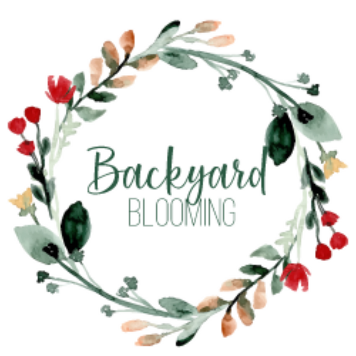 Wooden Wall Clock - Backyard Blooming Wreathe